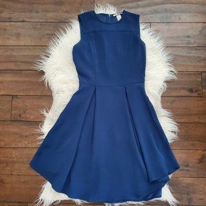 bright blue h&m fit and flare dress